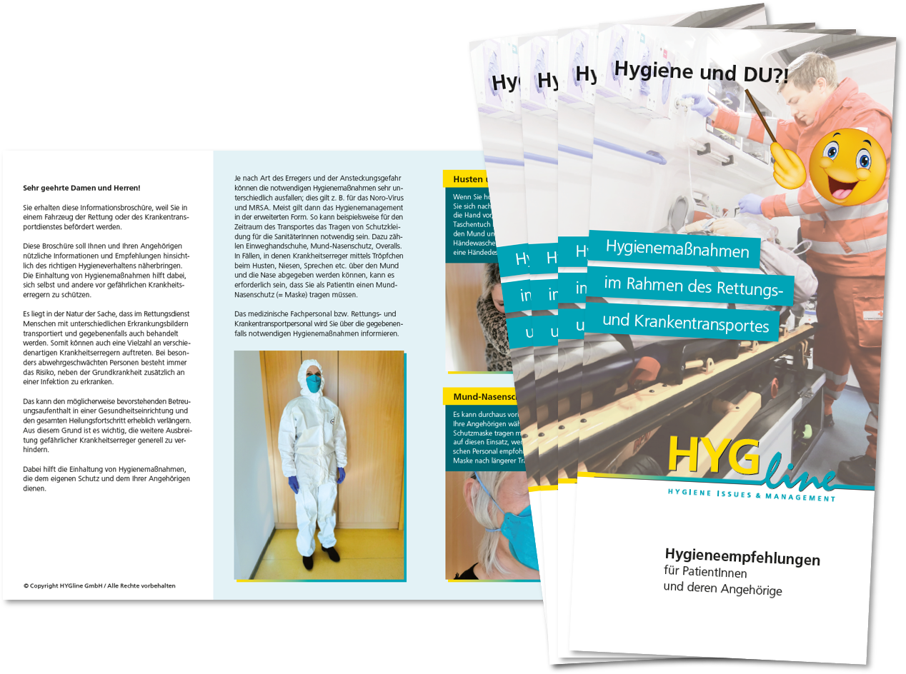 Hygiene & DU?! Flyer für den Rettungsdienst und Krankentransport